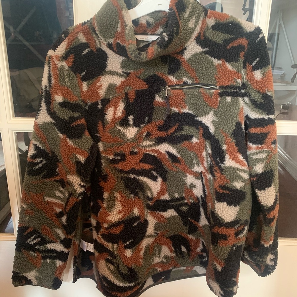 L.L. Bean Signature Camouflage Sherpa Pullover